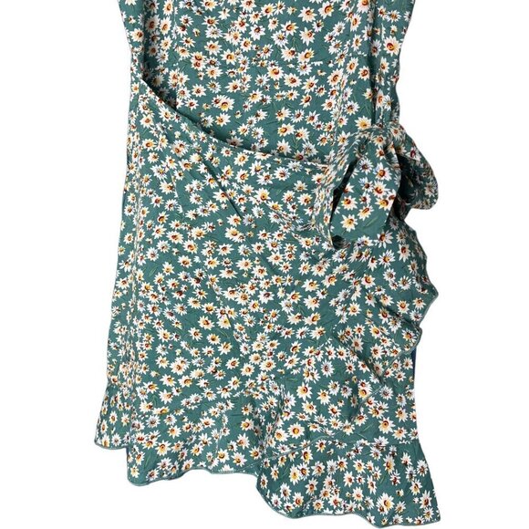 Soly Hux Girls‎ Size 10Y Spaghetti Strap Tie Waist Sundress Teal Daisy Print New - Picture 2 of 7